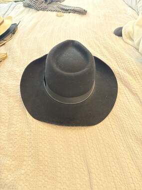 Vintage Charlie 1 Horse Black Triple XXX Fur Blend Western Cowboy Hat